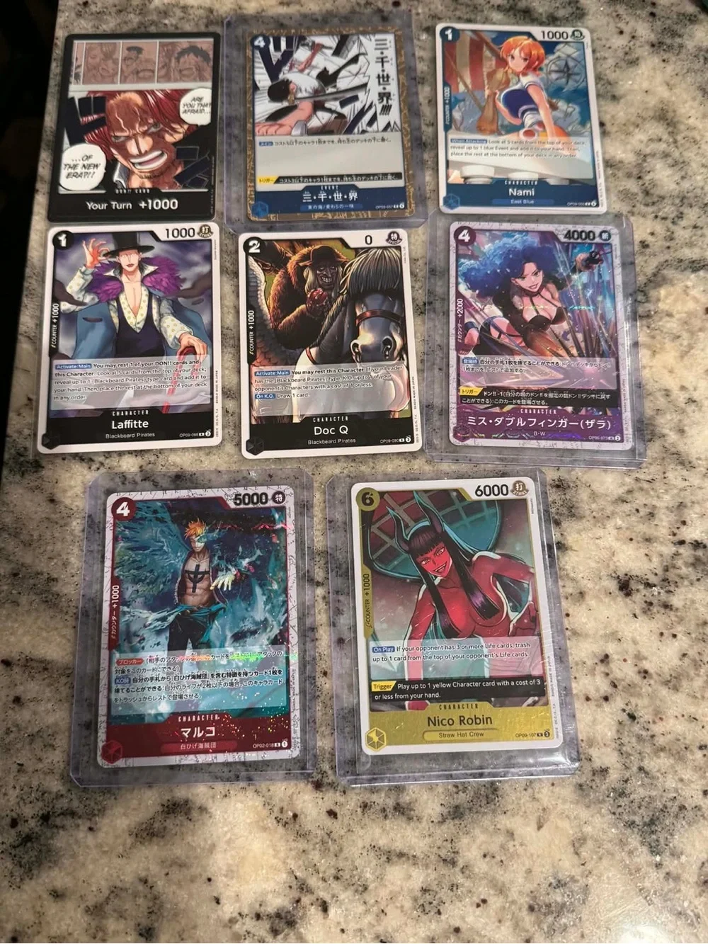 8 Onepiece Trading Cards Set Poster – Black, White, Blue, Red, Gold 1P1